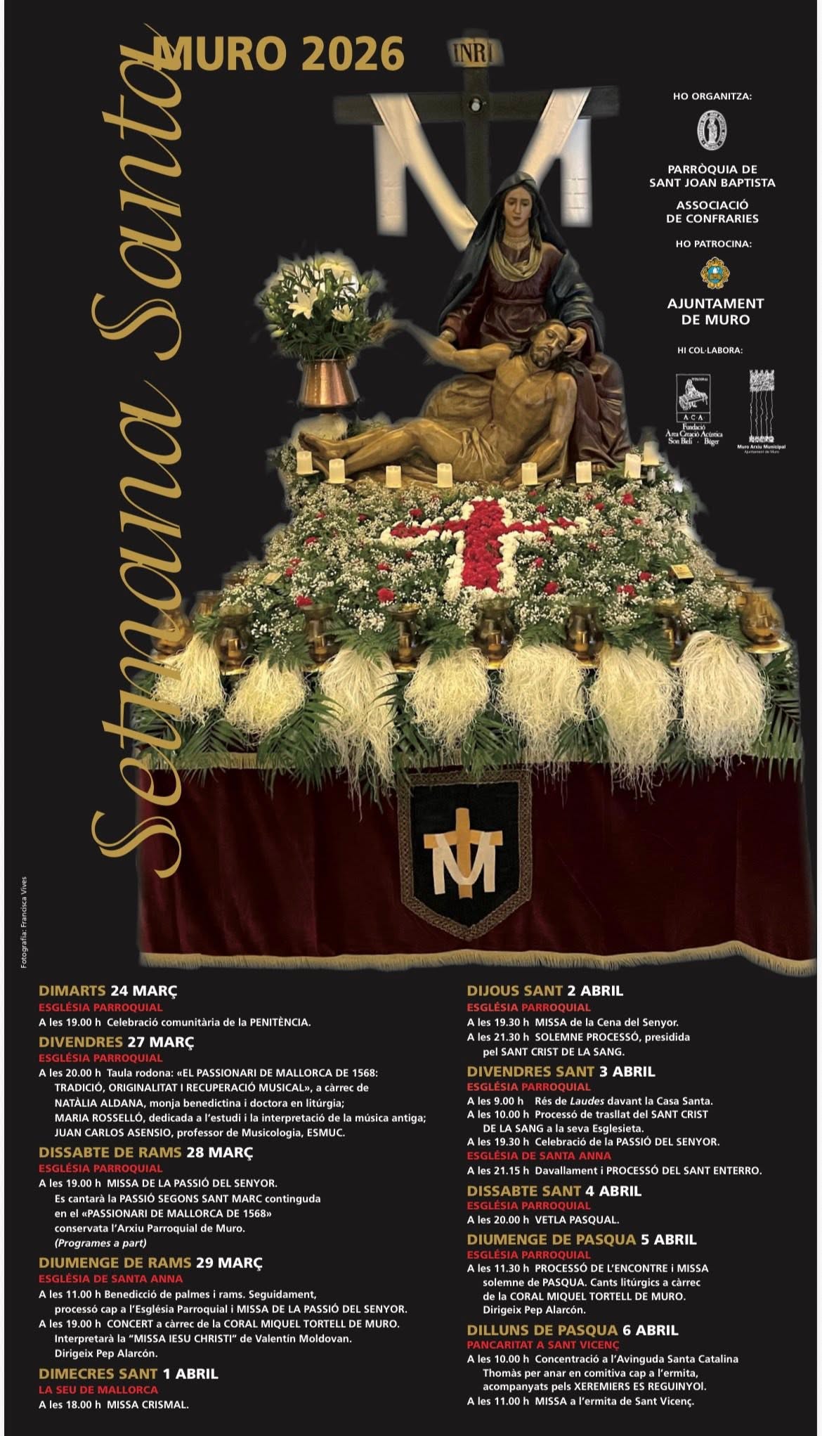 Cartel de Semana Santa en Muro 2026